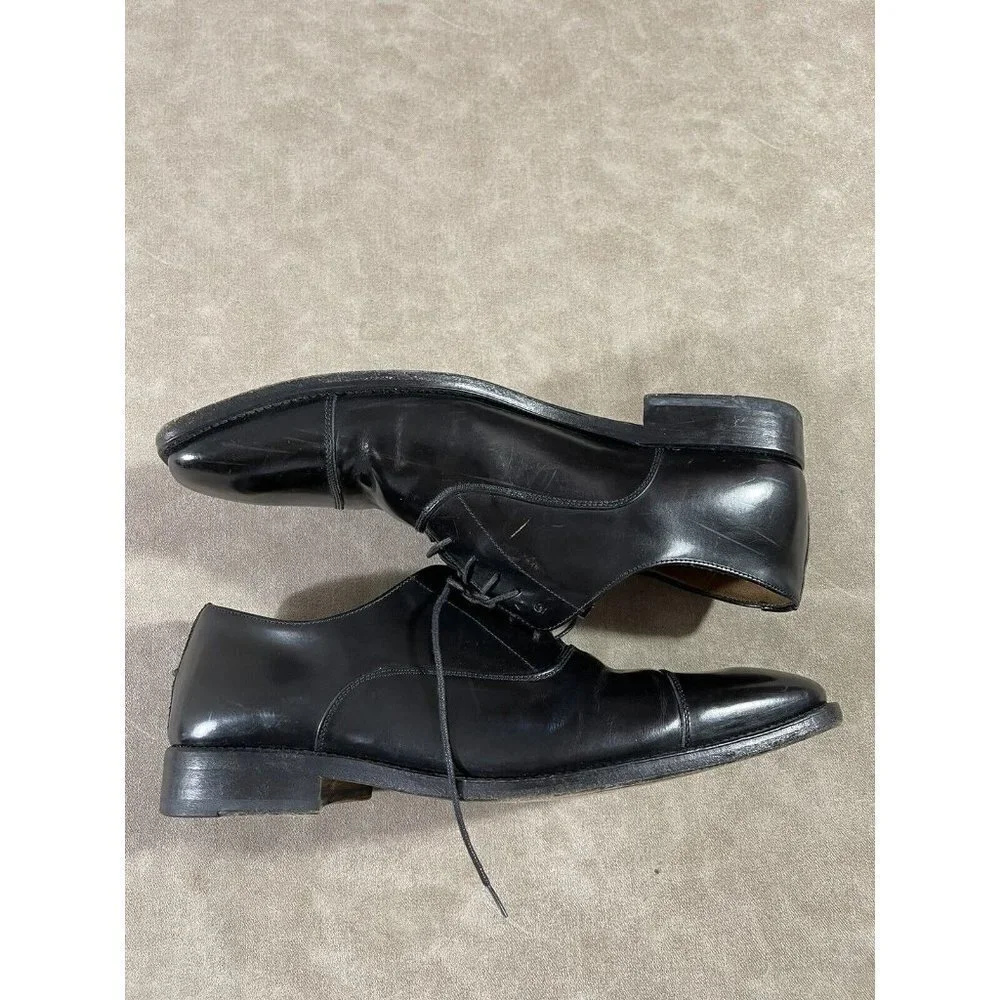 Russell & Bromley Made By‎ Hand Black Oxford Lace Up Shoes Men's Size 10.5